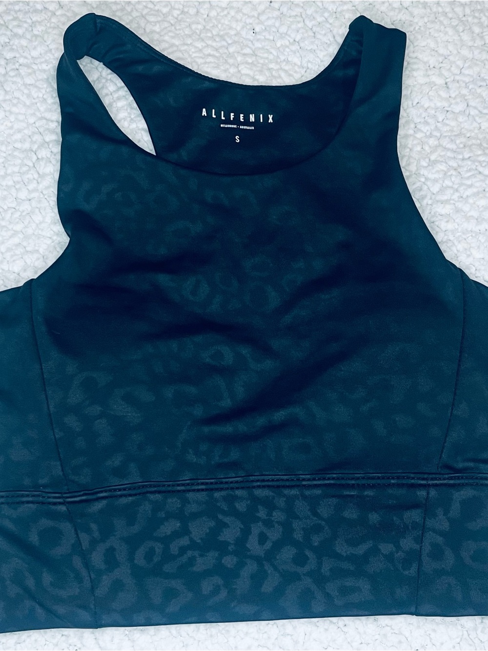 AllFenix Women's Black Leopard-Print High Support Sports Bra